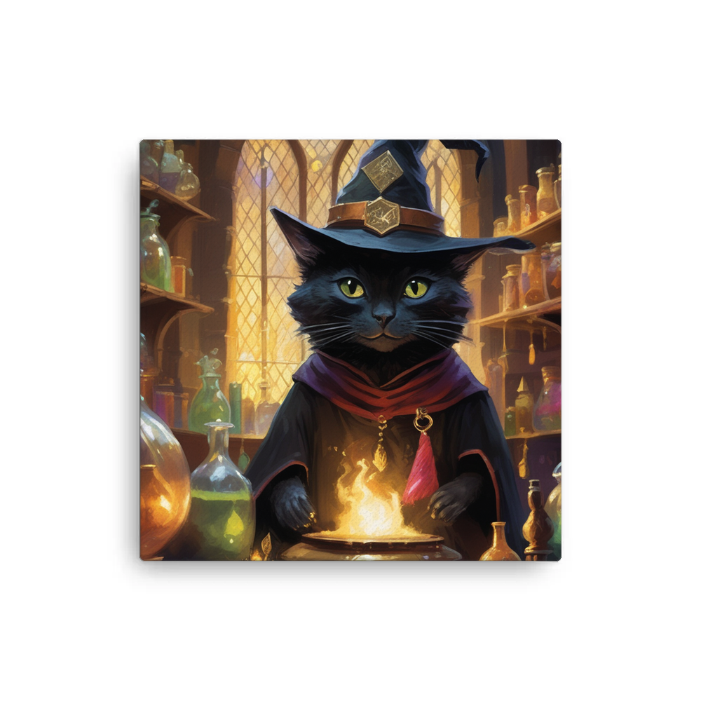 PugMug Custom Black Companion Cat Canvas