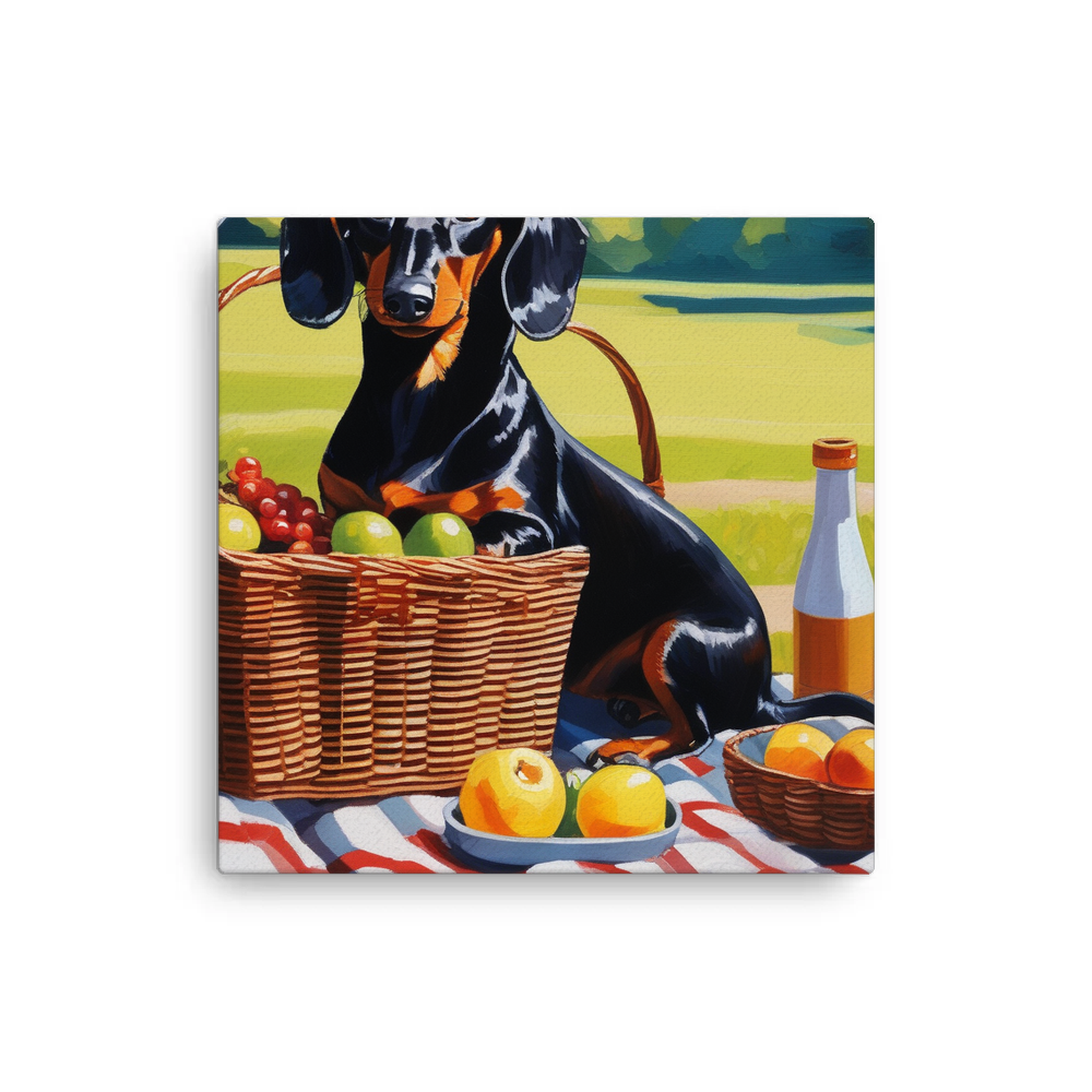 PugMug Custom Black Dachshund Canvas