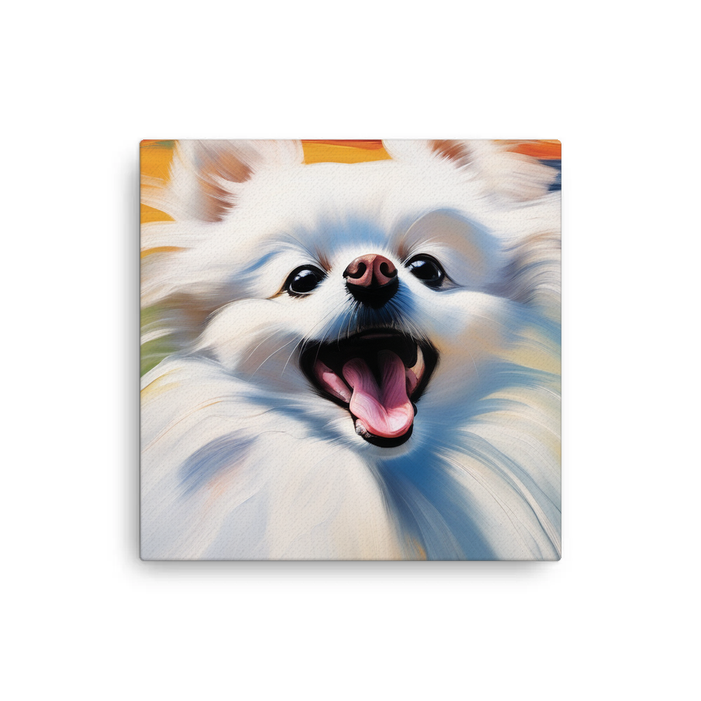 PugMug Custom White Pomeranian Canvas