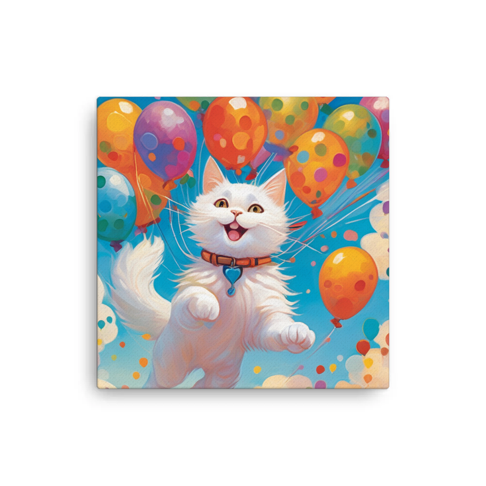 PugMug Custom White Companion Cat Canvas