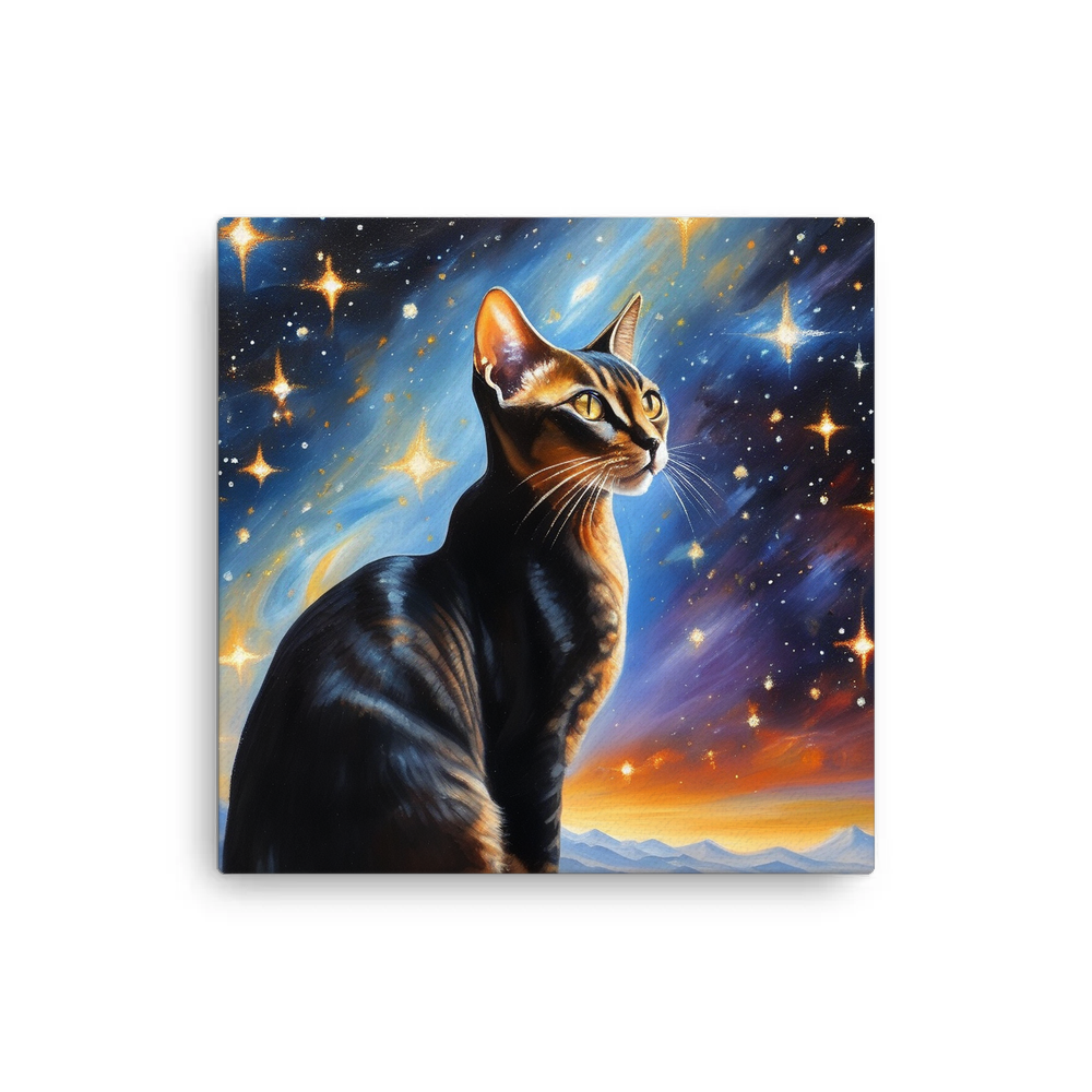 PugMug Custom Black Abyssinian Cat Canvas