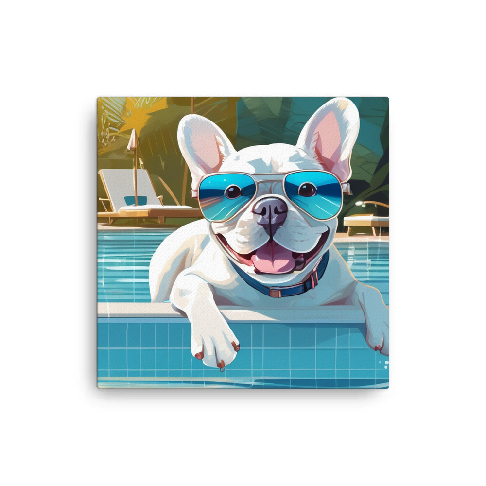 PugMug Custom White French Bulldog Canvas