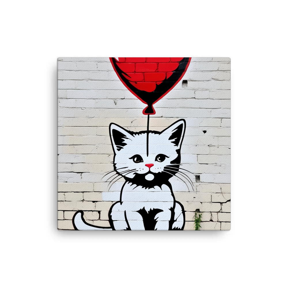 PugMug Custom White Companion Cat Canvas