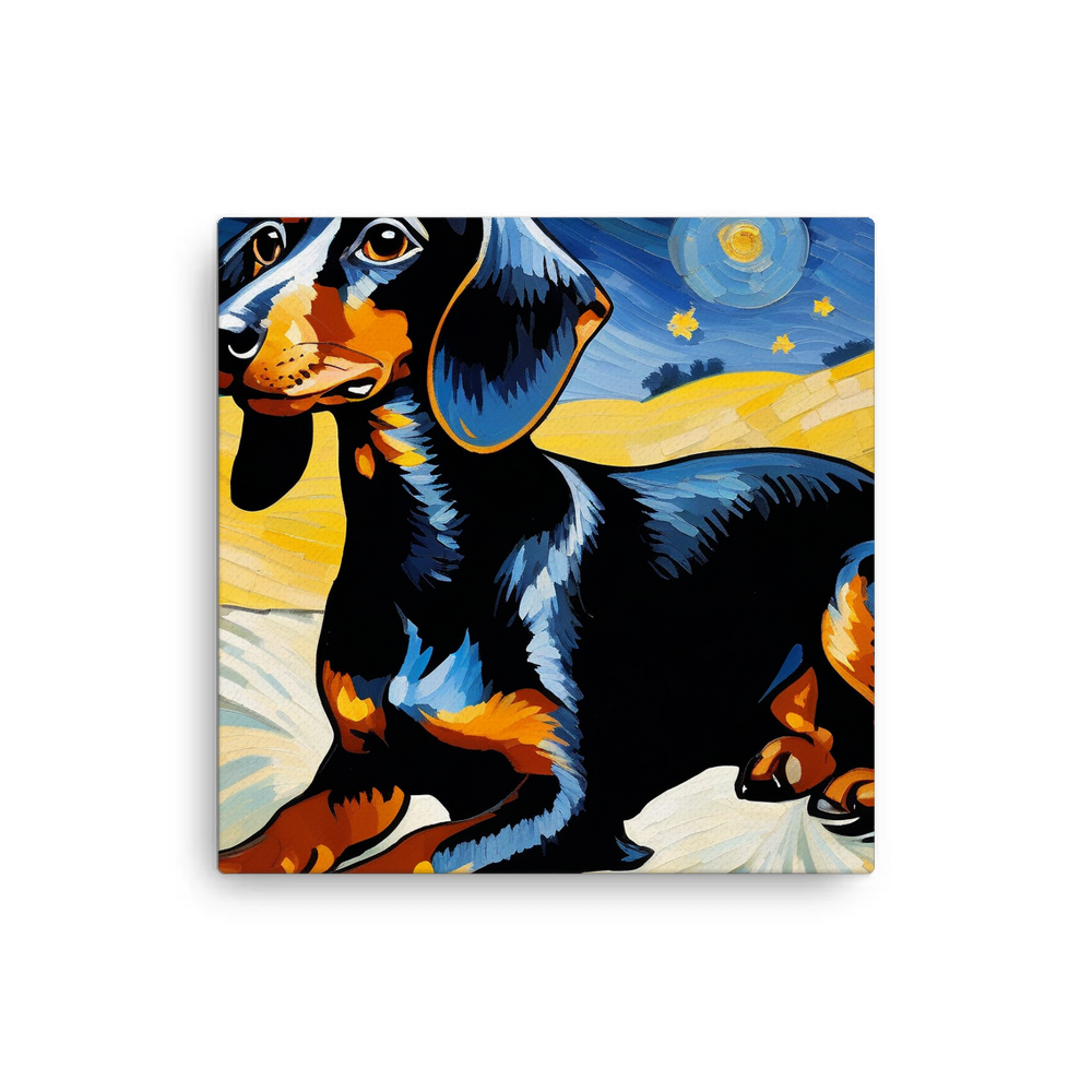 PugMug Custom Black Dachshund Canvas