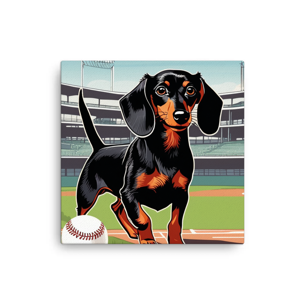 PugMug Custom Black Dachshund Canvas