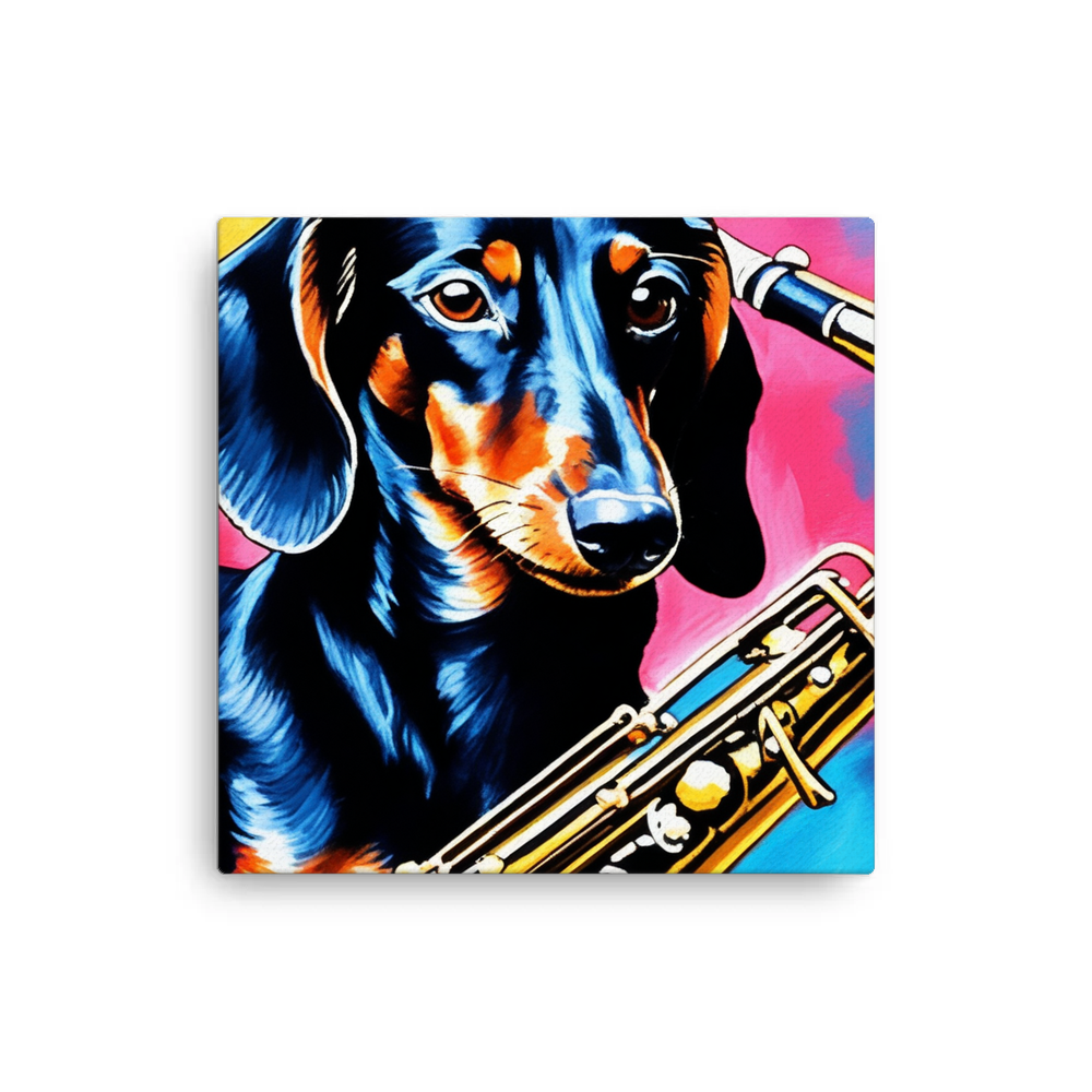 PugMug Custom Black Dachshund Canvas