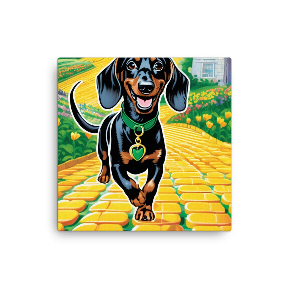 PugMug Custom Black Dachshund Canvas