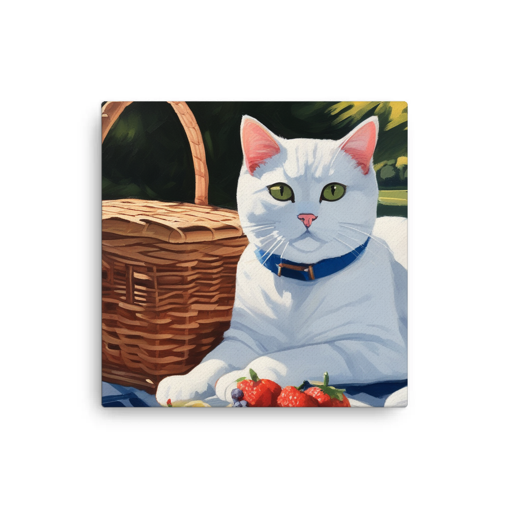 PugMug Custom White British Shorthair Cat Canvas