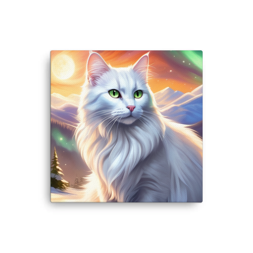 PugMug Custom White Companion Cat Canvas
