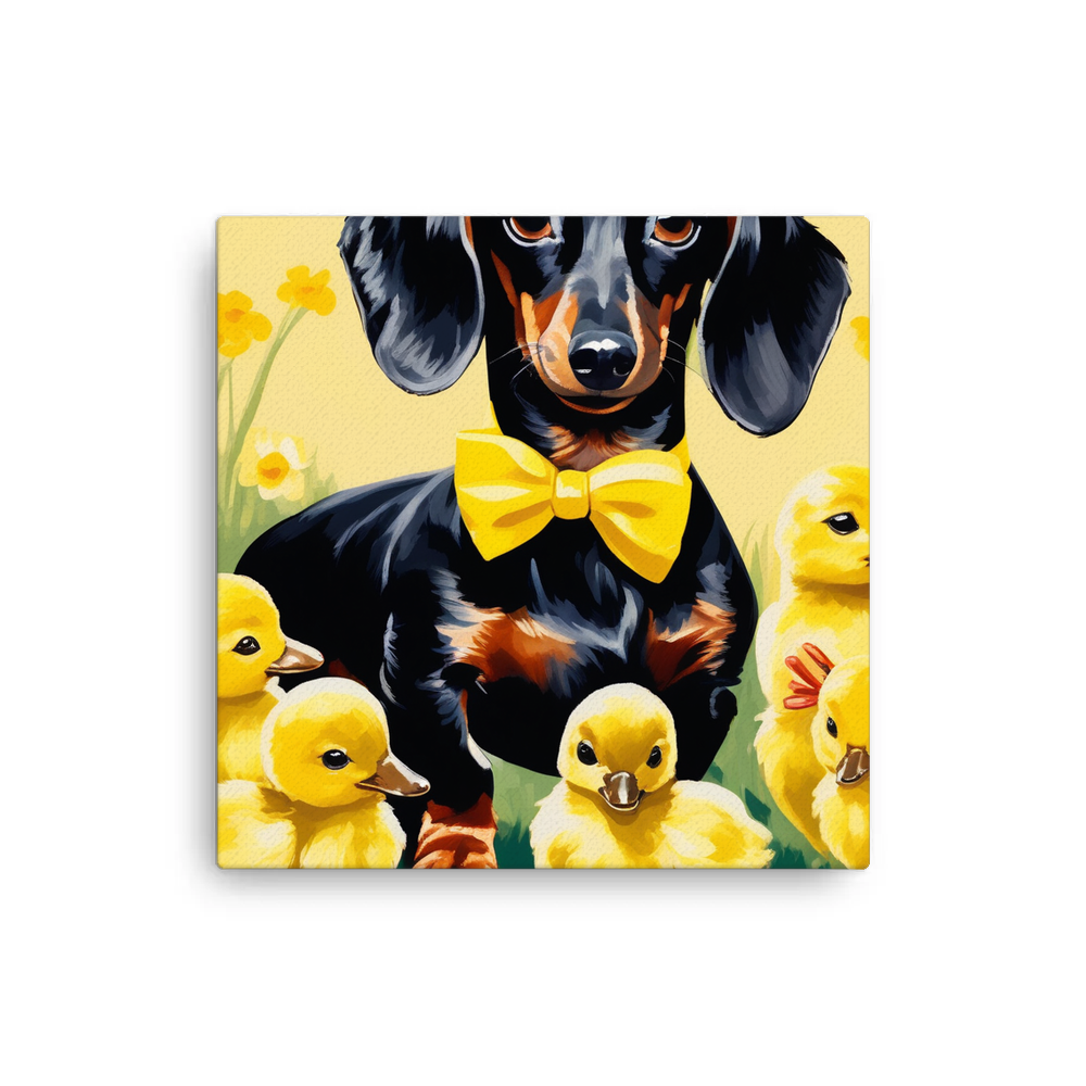 PugMug Custom Black Dachshund Canvas