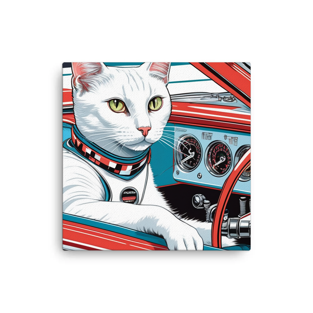 PugMug Custom White Companion Cat Canvas