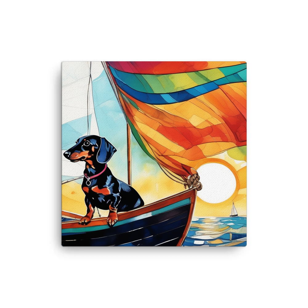 PugMug Custom Black Dachshund Canvas