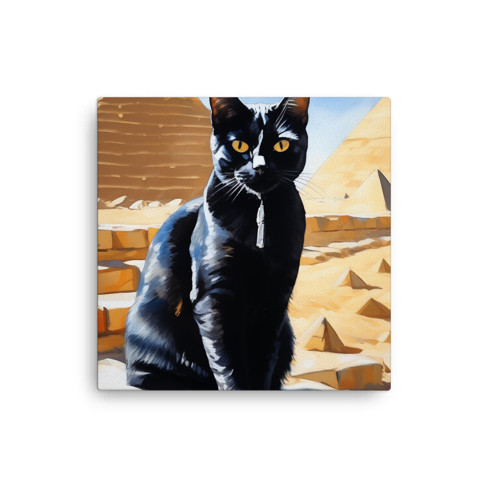 PugMug Custom Black American Shorthair Cat Canvas
