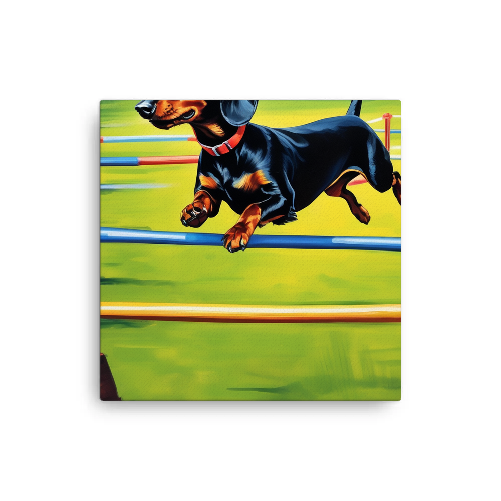 PugMug Custom Black Dachshund Canvas