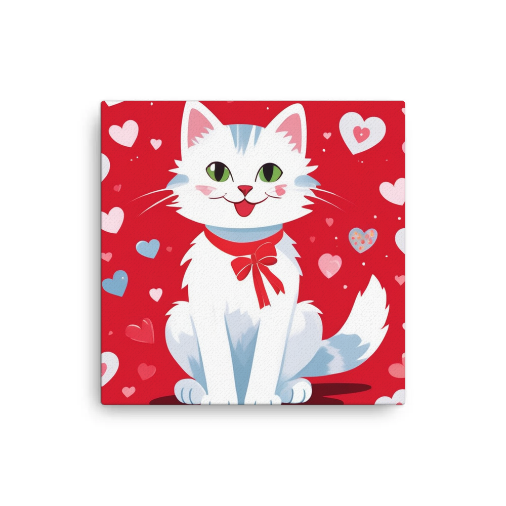 PugMug Custom White Companion Cat Canvas