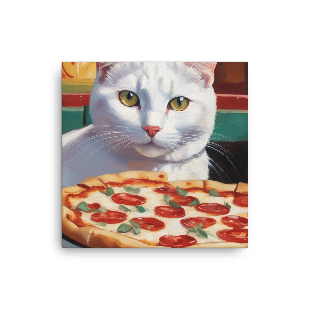 PugMug Custom White Companion Cat Canvas