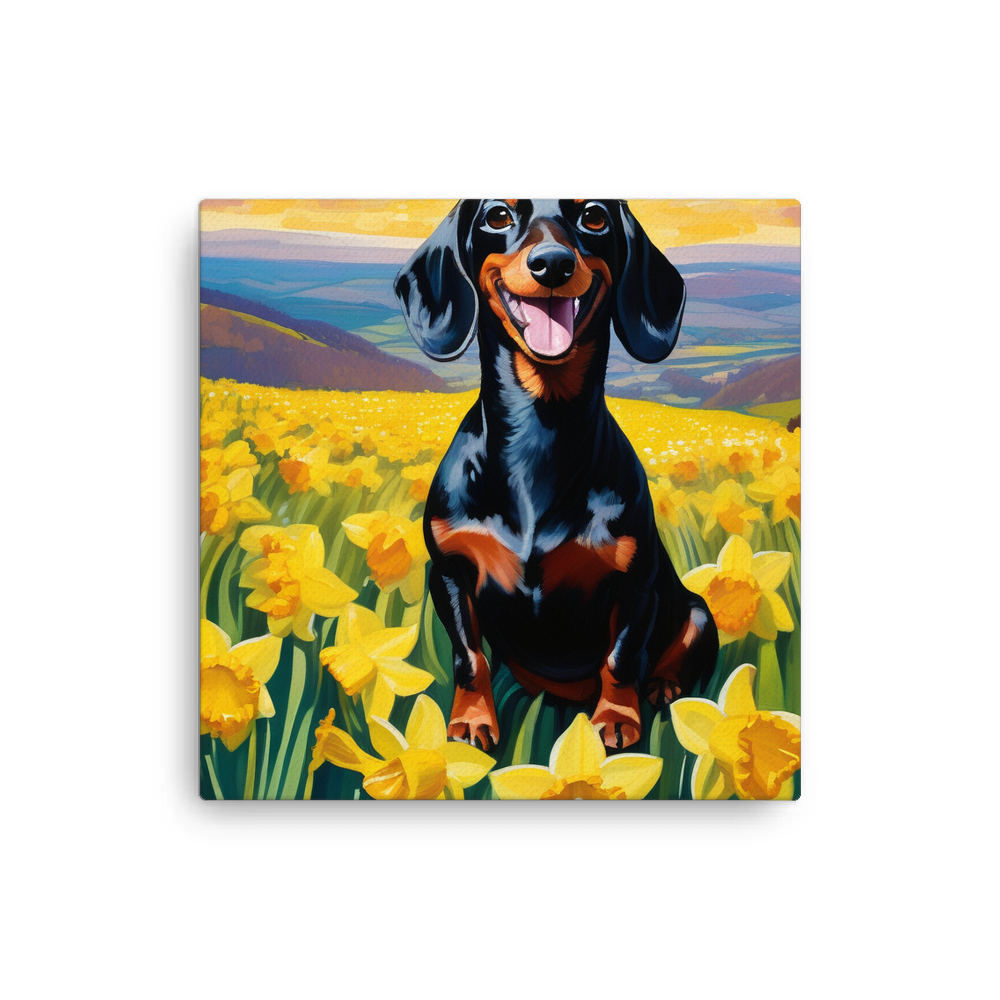 PugMug Custom Black Dachshund Canvas