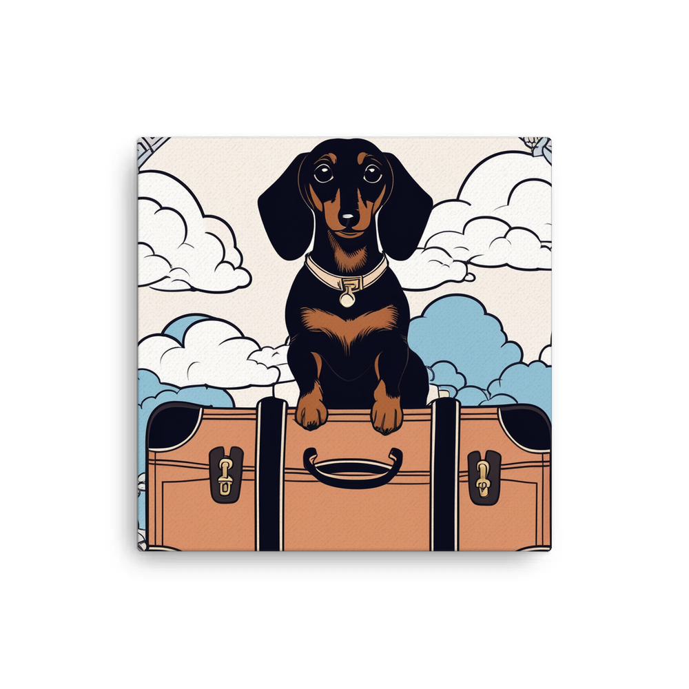 PugMug Custom Black Dachshund Canvas