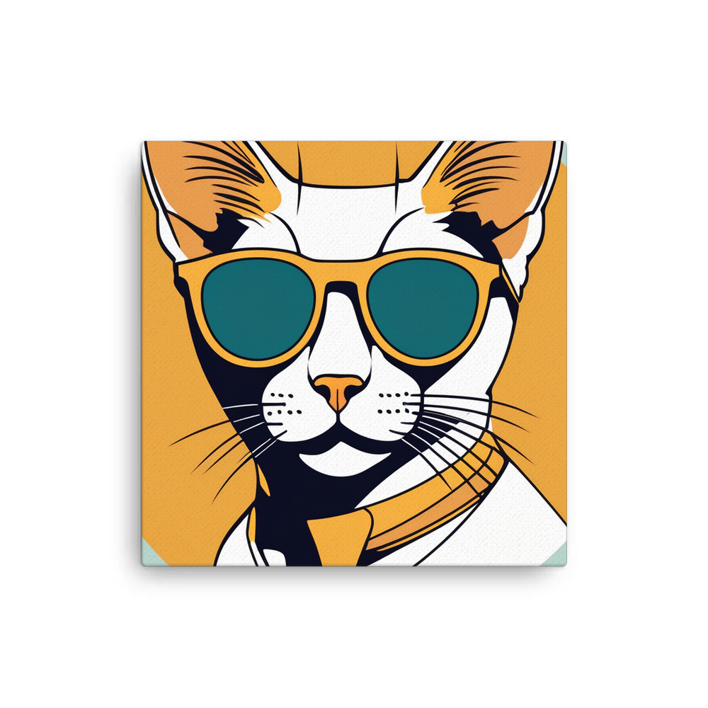 PugMug Custom White Abyssinian Cat Canvas