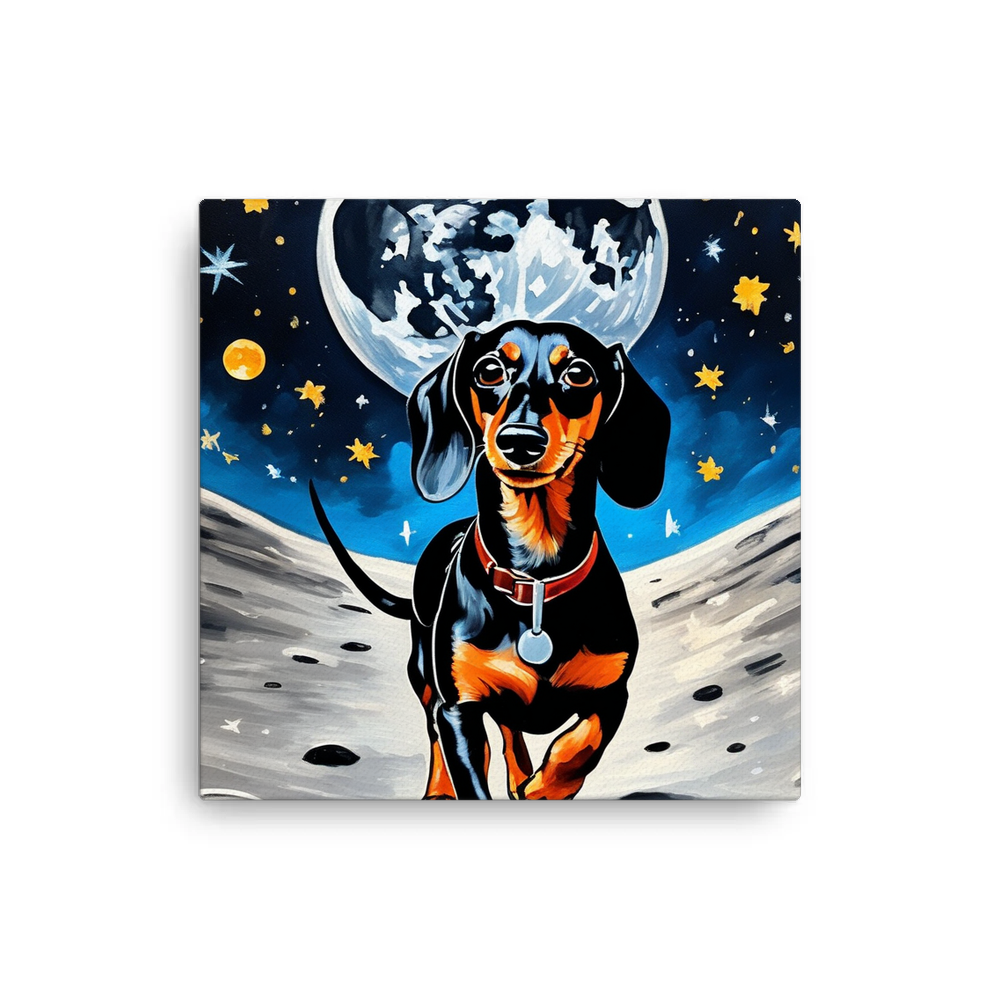 PugMug Custom Black Dachshund Canvas