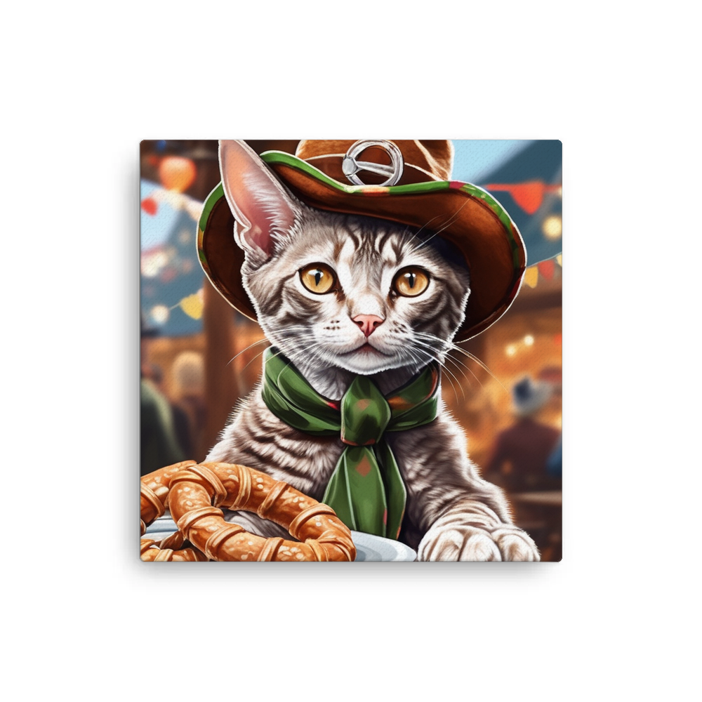 PugMug Custom Tabby Devon Rex Cat Canvas