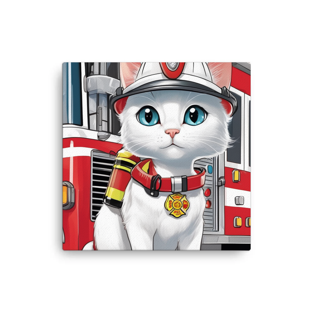 PugMug Custom White Companion Cat Canvas