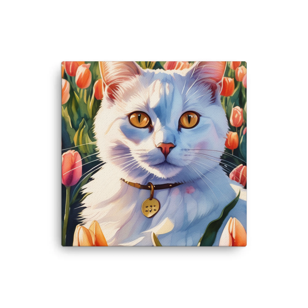 PugMug Custom White Companion Cat Canvas