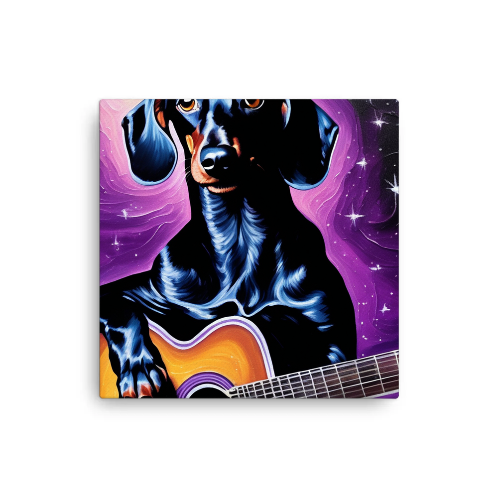 PugMug Custom Black Dachshund Canvas