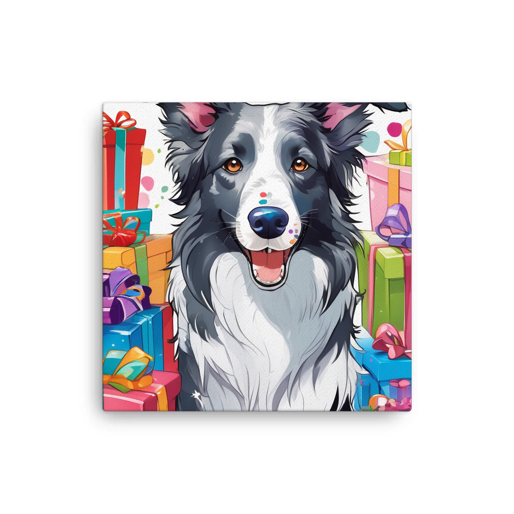 PugMug Custom Blue Merle Border Collie Canvas