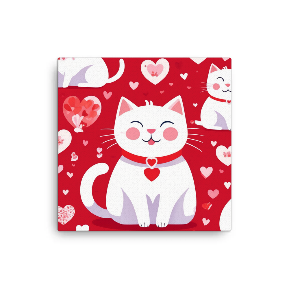 PugMug Custom White Companion Cat Canvas