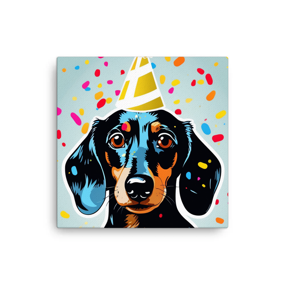 PugMug Custom Black Dachshund Canvas