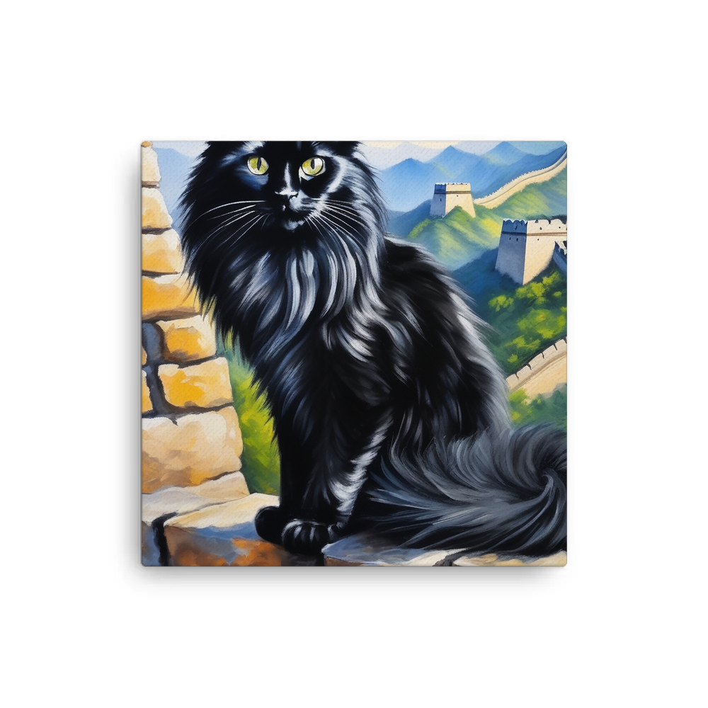PugMug Custom Black Ragdoll Cat Canvas