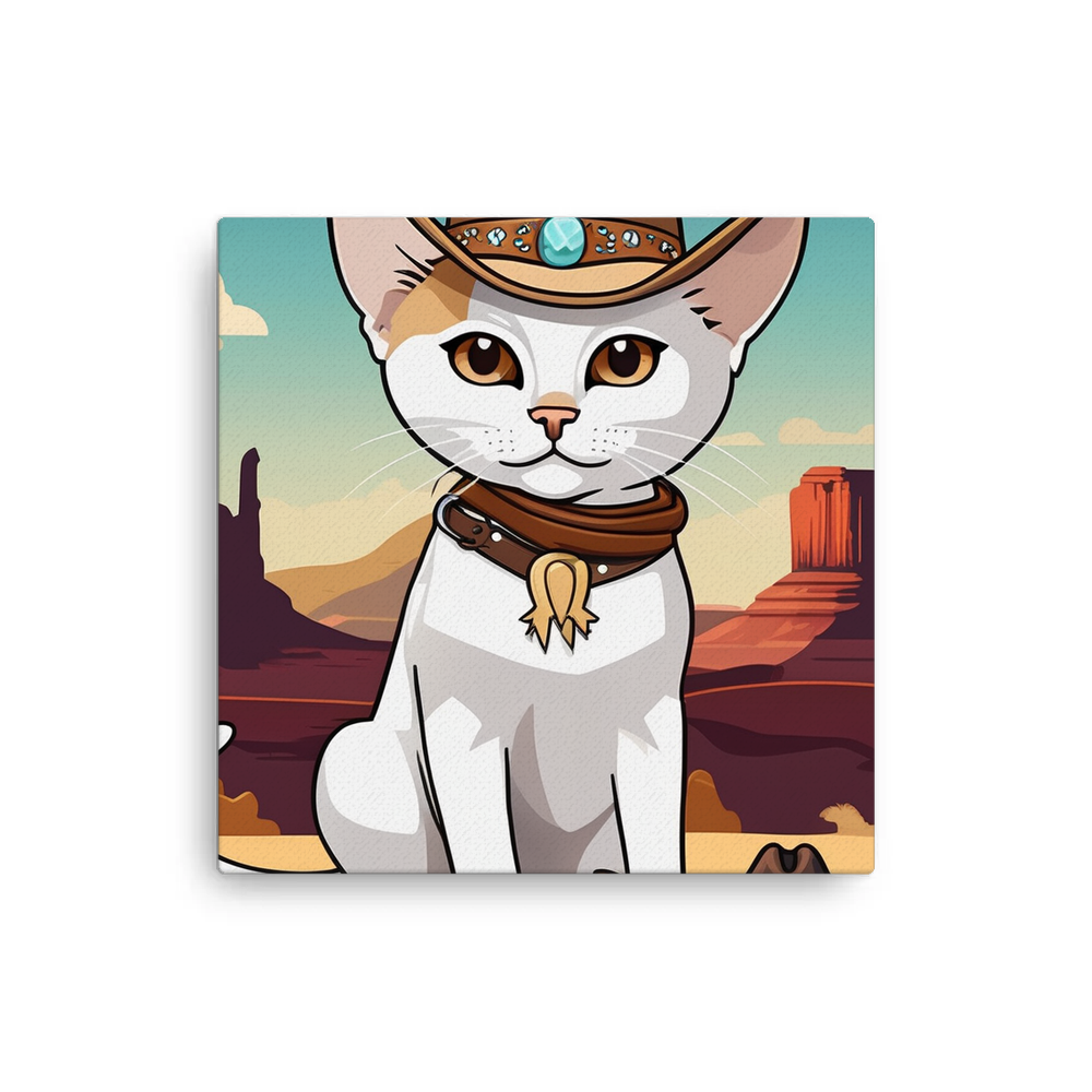 PugMug Custom White Abyssinian Cat Canvas