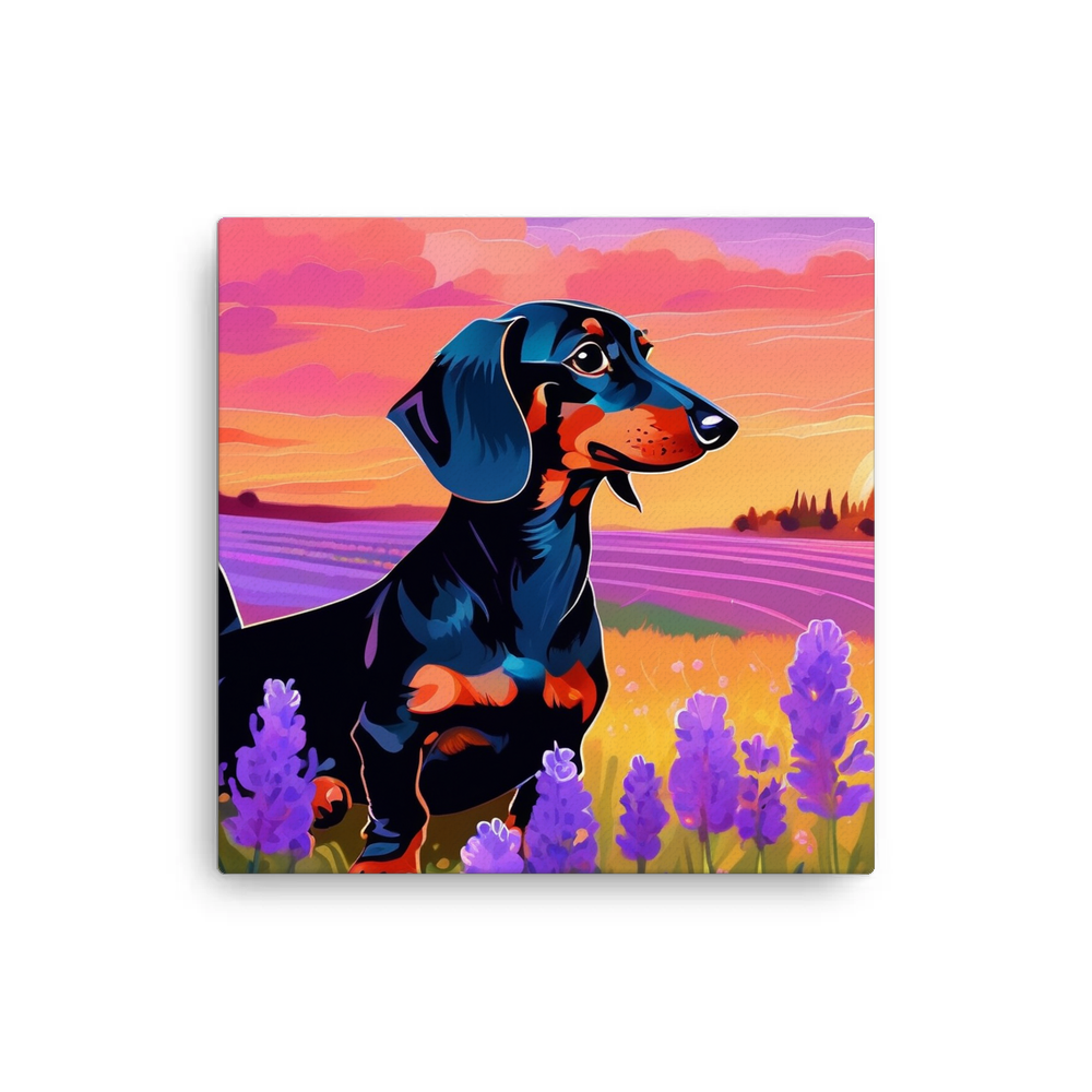 PugMug Custom Black Dachshund Canvas