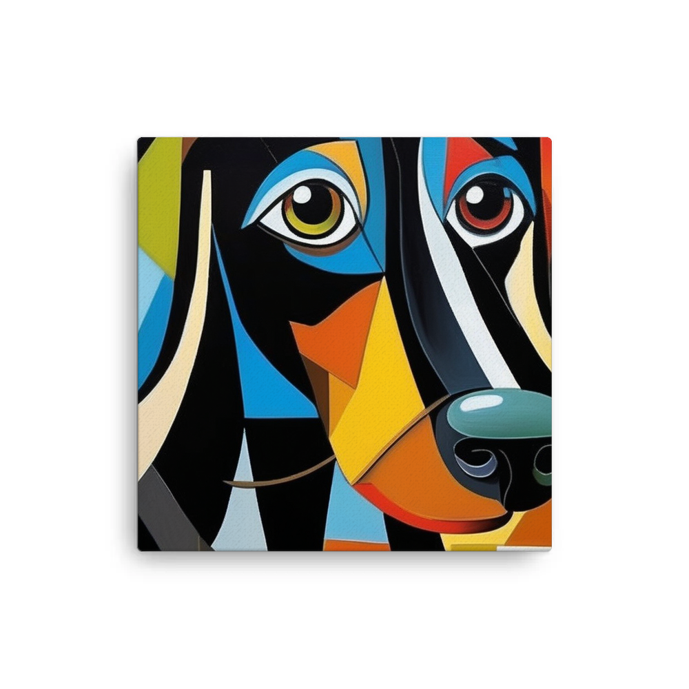 PugMug Custom Black Dachshund Canvas