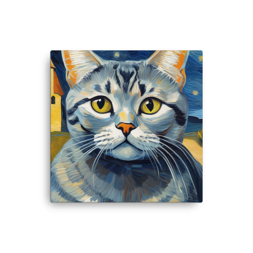 PugMug Custom Tabby British Shorthair Cat Canvas
