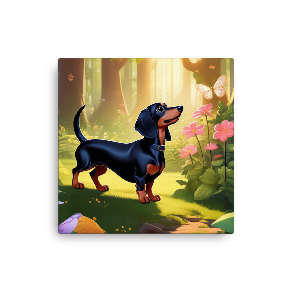 PugMug Custom Black Dachshund Canvas