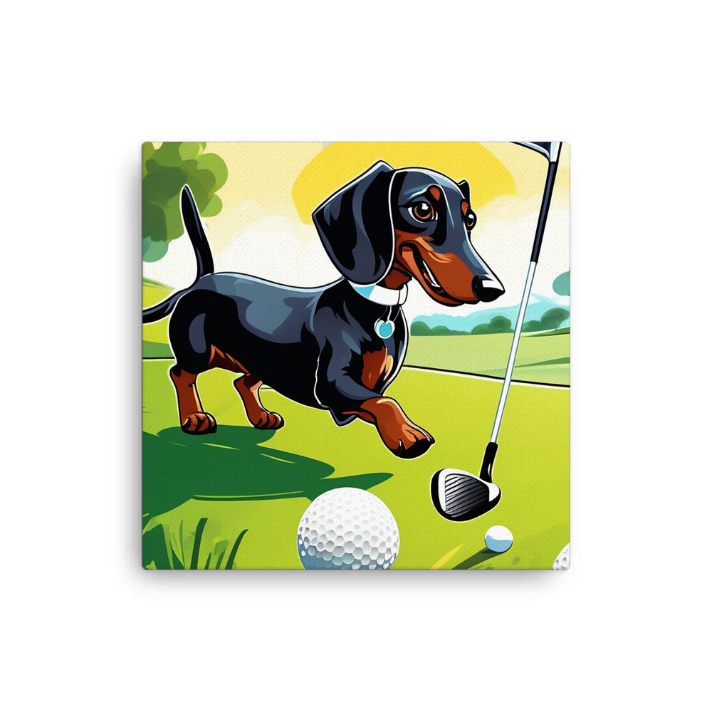 PugMug Custom Black Dachshund Canvas