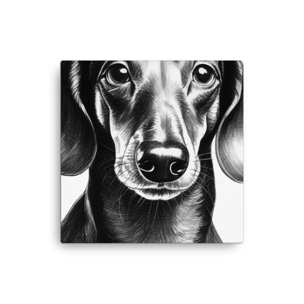 PugMug Custom Black Dachshund Canvas