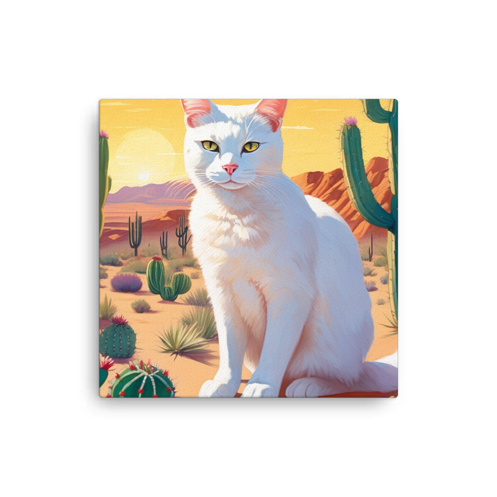 PugMug Custom White Companion Cat Canvas