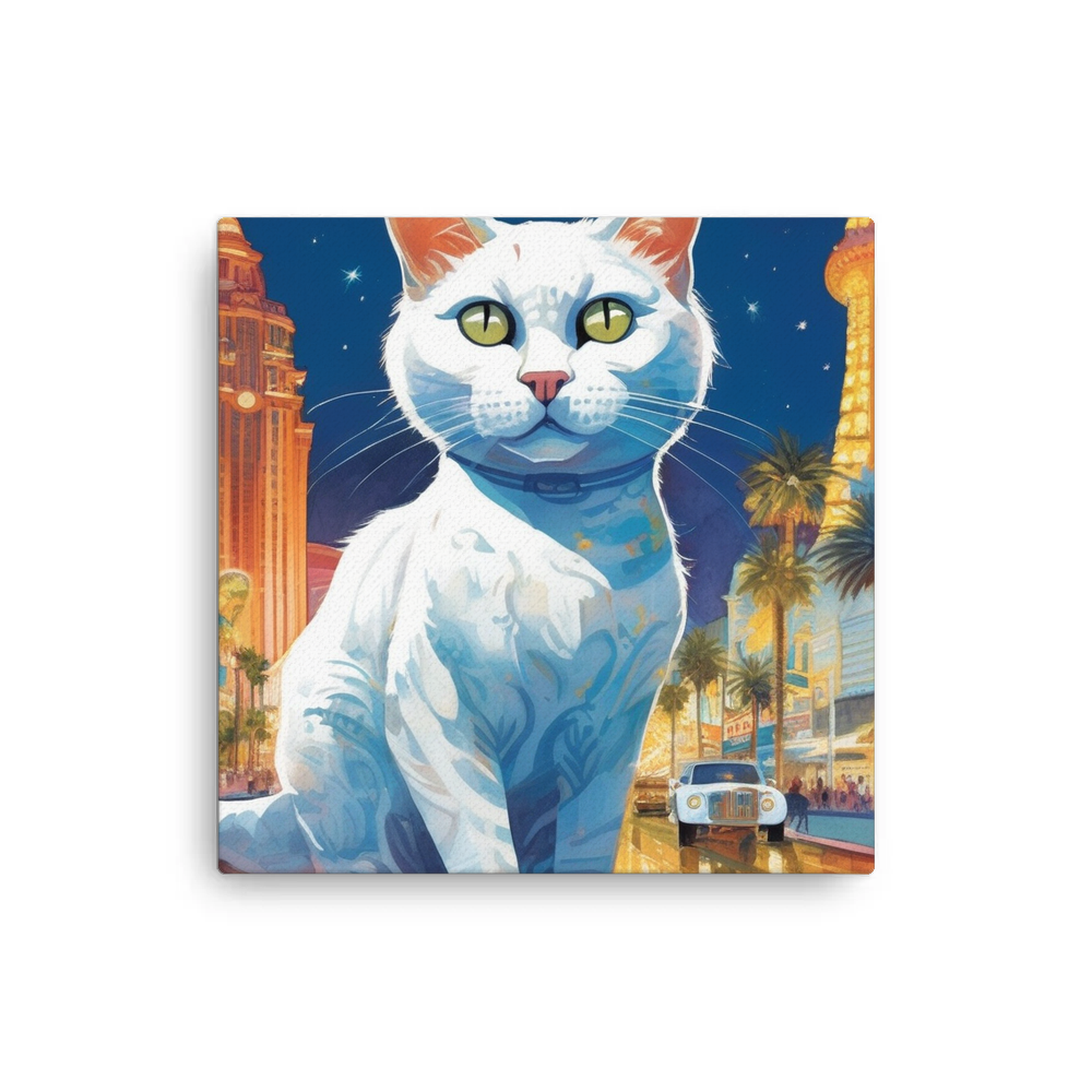 PugMug Custom White Companion Cat Canvas