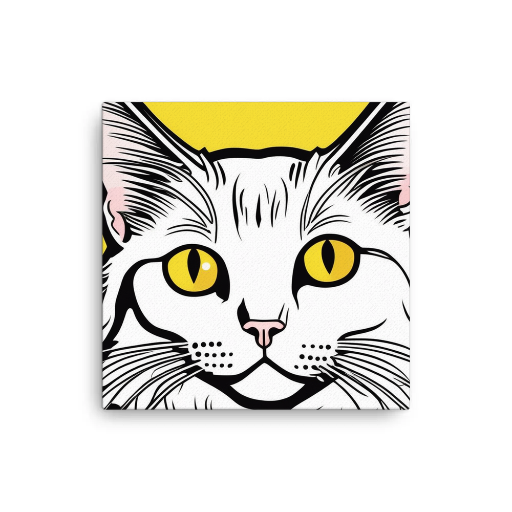 PugMug Custom White Companion Cat Canvas