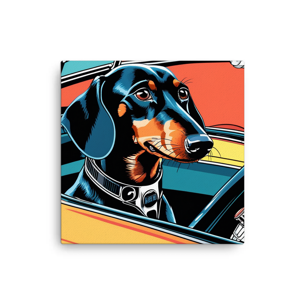 PugMug Custom Black Dachshund Canvas