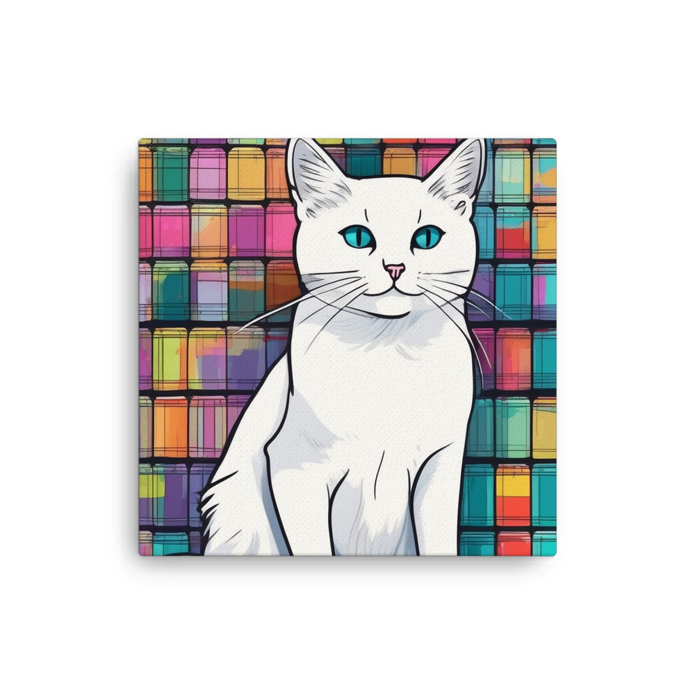 PugMug Custom White Companion Cat Canvas