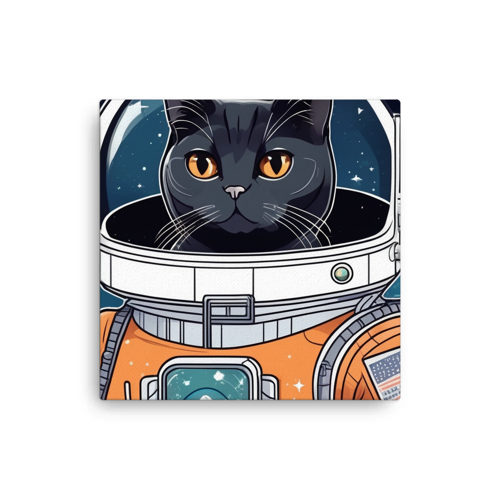 PugMug Custom Black British Shorthair Cat Canvas