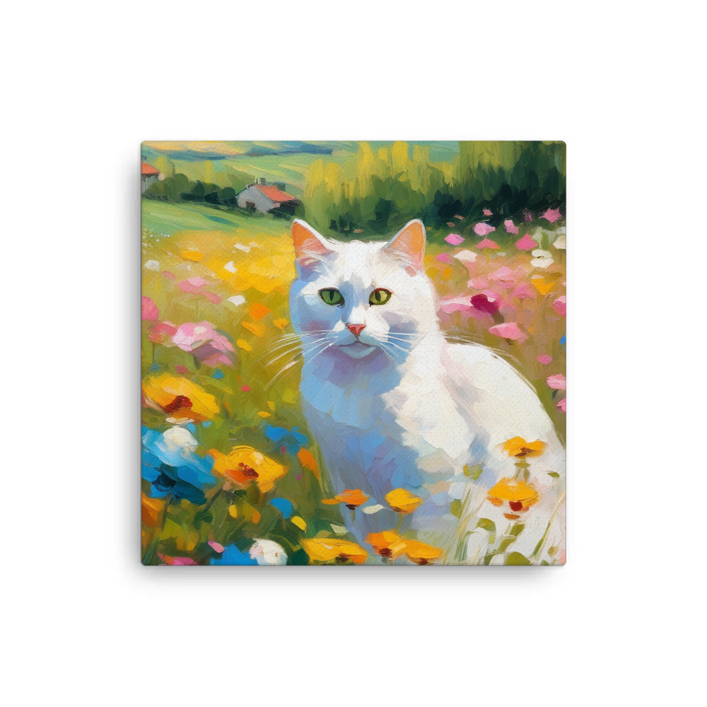 PugMug Custom White Companion Cat Canvas
