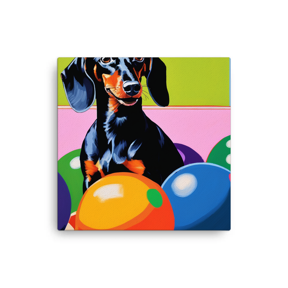 PugMug Custom Black Dachshund Canvas