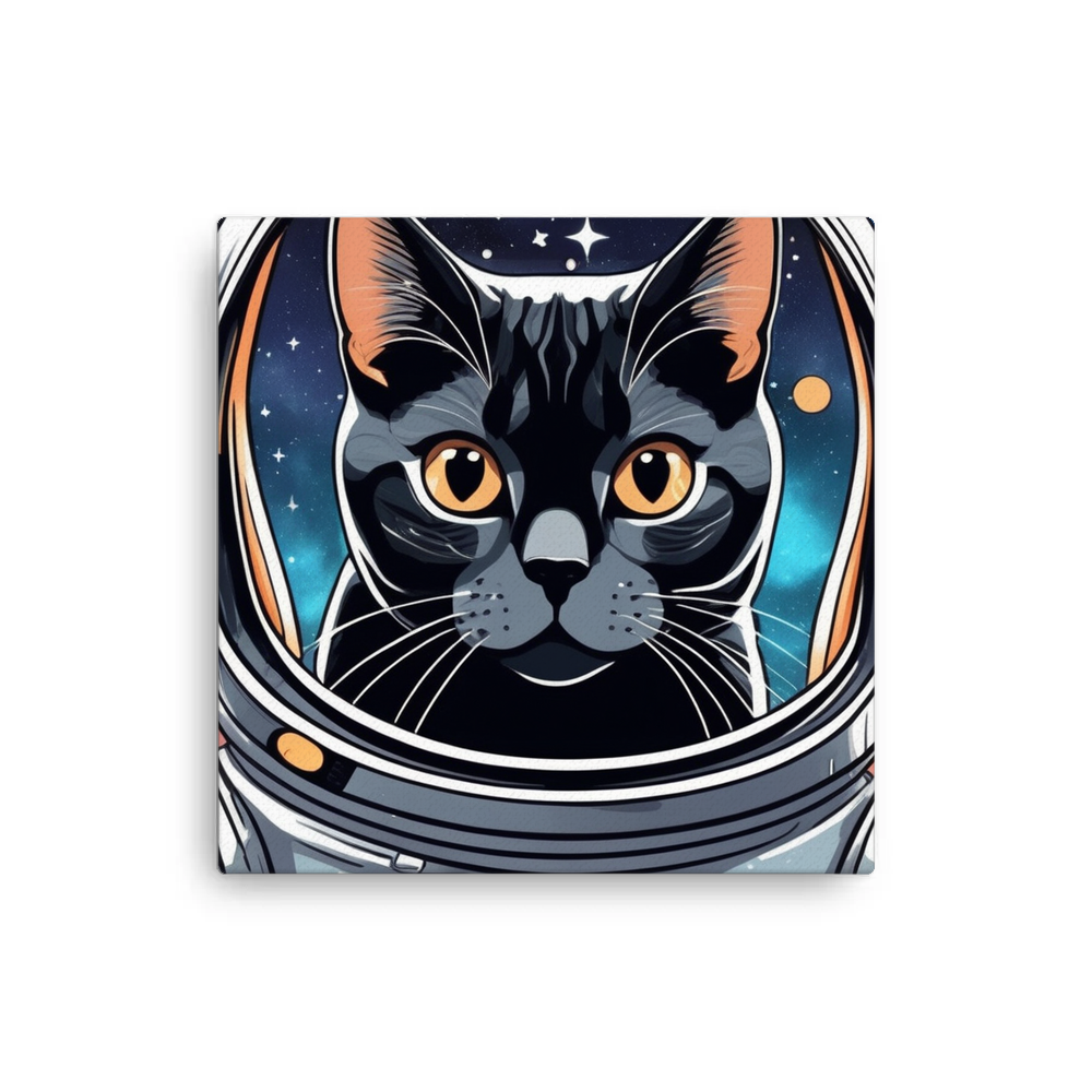 PugMug Custom Black American Shorthair Cat Canvas