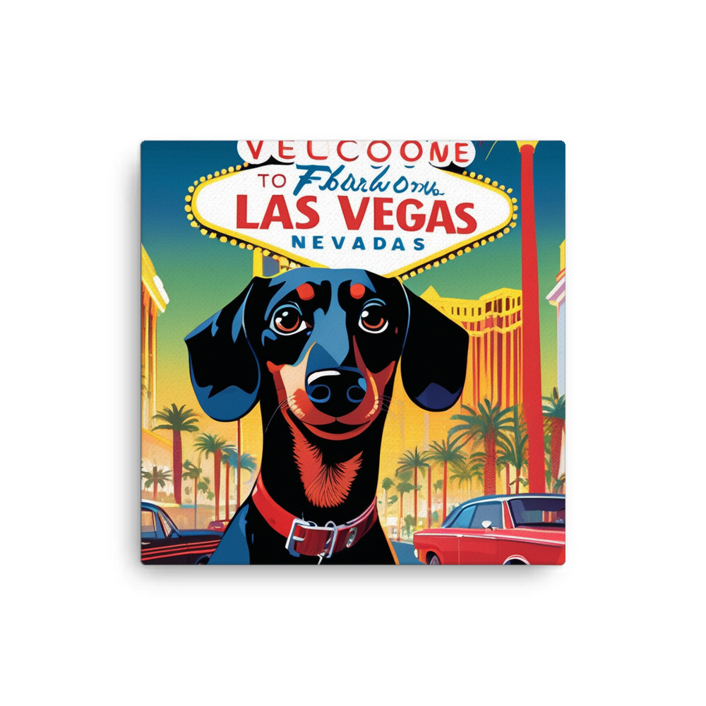 PugMug Custom Black Dachshund Canvas