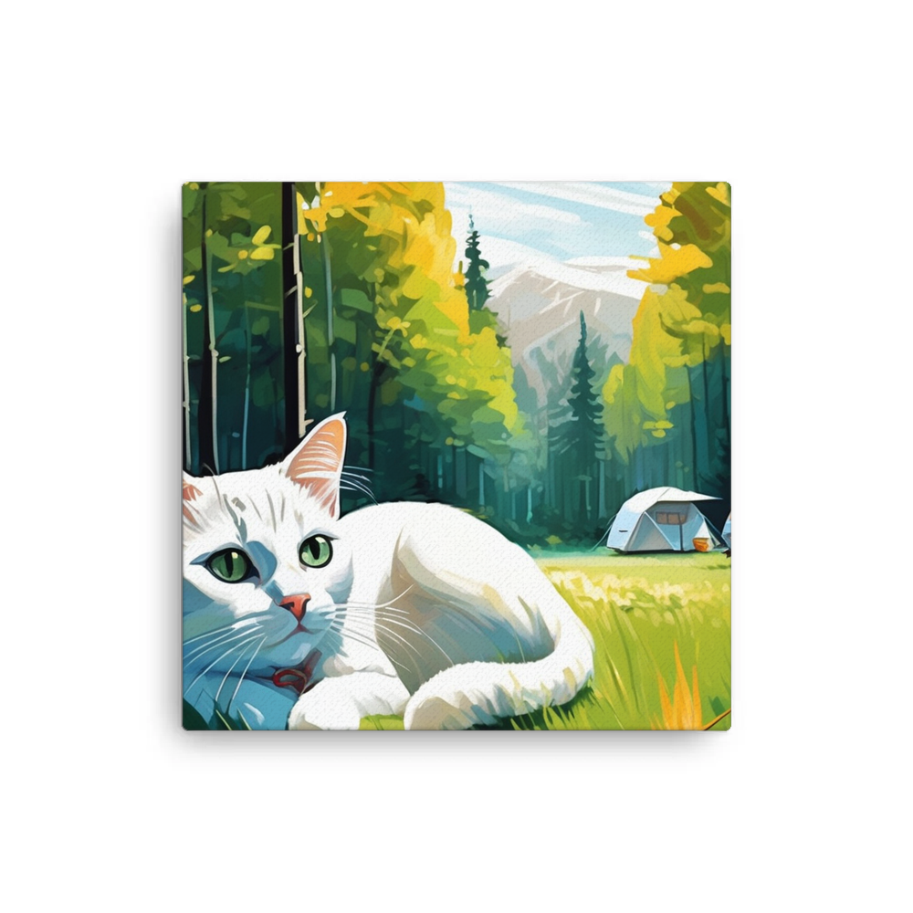 PugMug Custom White Companion Cat Canvas